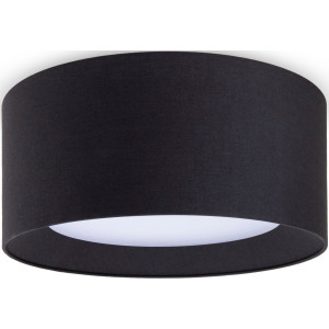 Paco Home Plafondlamp Om Rond kantoor textielkap 3 x E27 modern gesloten uni