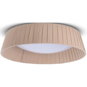 Paco Home Plafondlamp TARTE Rond kantoor lamp 2 x E27 textielkap modern gesloten uni-kleuren