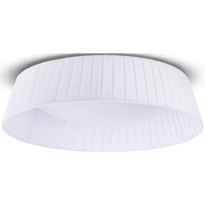 Paco Home Plafondlamp TARTE Rond kantoor lamp 2 x E27 textielkap modern gesloten uni-kleuren