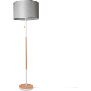 Paco Home Staande lamp EK CA UNI COLOR Stoffkap woonkamer Scandi vloerlamp E27 effen stoflamp