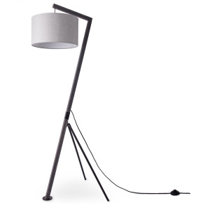 Paco Home Staande lamp GALLOW Modern woonkamer driepoot hout metaal vintage E27 galg