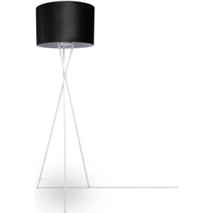 Paco Home Staande lamp Kate uni kleur Woonkamer driepoot vloerlamp velours hoogte 177,5cm filigraan E27