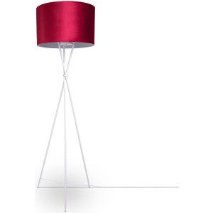 Paco Home Staande lamp Kate uni kleur Woonkamer driepoot vloerlamp velours hoogte 177,5cm filigraan E27