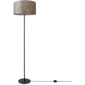 Paco Home Staande lamp Luca Pillar Met stoffen kap vloerlamp woonkamer leeslamp modern vintage E27