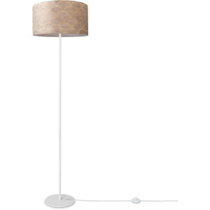 Paco Home Staande lamp Luca Pillar Vloerlamp woonkamer met stof kantoor modern vintage retro patroon E27
