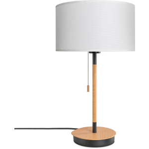 Paco Home Tafellamp EKO CANVAS UNI COLOR Nacht met schakelaar stoffen lamp vintage Scandinavisch
