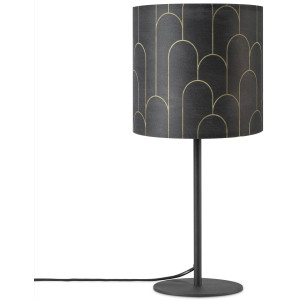 Paco Home Tafellamp Luca Pillar Nacht met kap abstract modern stoffen kap