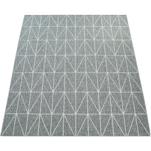 Paco Home Vloerkleed Brugge 224 Platweefsel, modern geometrisch motief, geschikt voor binnen en buiten