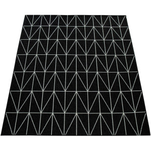 Paco Home Vloerkleed Brugge 224 Platweefsel, modern geometrisch motief, geschikt voor binnen en buiten