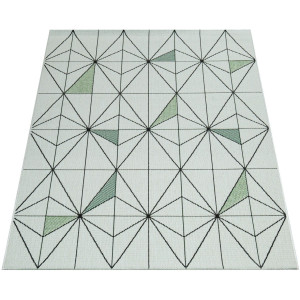 Paco Home Vloerkleed Ostende 539 Platweefsel, modern geometrisch design, geschikt voor binnen en buiten