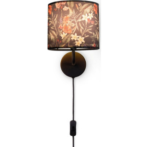 Paco Home Wandlamp Luca Flower Stofflamp bloemenpatroon wandlamp lampenkap textiel bloemig