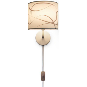 Paco Home Wandlamp Luca Tribal Woonkamer moderne wandlamp met kap stof abstract retro E14