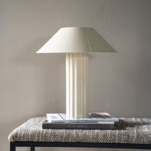 By-Boo Tafellamp 'Pallas' 44cm hoog, kleur Beige