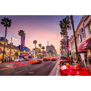 Papermoon Fotobehang Hollywood Boulevard Vliesbehang, eersteklas digitale print