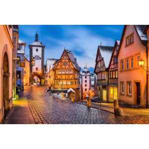 Papermoon Fotobehang Rothenburg ob der Tauber Vliesbehang, eersteklas digitale print