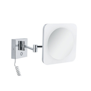 Paulmann Led-wandlamp Jora IP44 Witte Schakelaar 60lm 230V 3,3W Chroom, Wit, Spiegel (1 stuk)