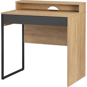 Places of Style Bureau Moid, computertafel in modern design Breedte 80 cm, met lade, kabeldoorvoer & metalen voet