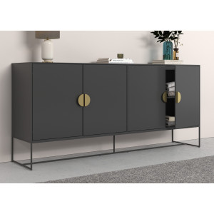 Places of Style Dressoir Abito Commode met draaideuren, 2 inlegplanken, breedte 180 cm