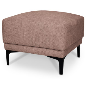 Places of Style Hocker Xander Breedte 58 cm, soft-touch chenille, zwarte metalen voeten