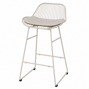 Pleun barkruk grijsbeige - met zitkussen - 65 cm