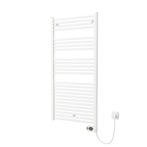 Plieger Elba Electrical Elektrische Designradiator - 126.2x50cm - met thermostaat - 500w - wit 1550011
