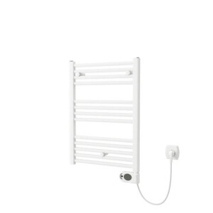Plieger Elba Electrical Elektrische Designradiator - 70.2x50cm - met thermostaat - 300w - wit 1470429