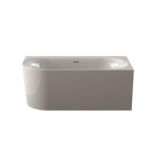 Plieger Kansas Hoekbad - 155x80x60cm - hoek rechts - met slotoverloop - met af- en overloopgarnituur - met poten - acryl - wit 0100-237