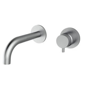 Plieger Napoli inbouw wandkraan 1 hendel met uitloop 18.3cm incl. inbouwdeel RVS 500428PLI0 brushed chrome