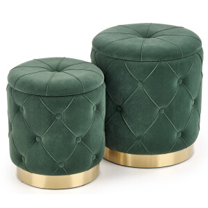 Poef set Polly in groen