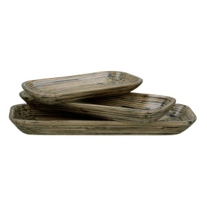 Set van 3 schalen Rimbu bamboe | Pomax