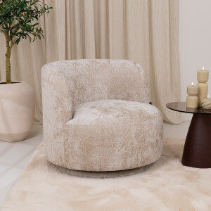 WOOOD Draaifauteuil 'Popular' Modulair, Chenille, kleur Naturel