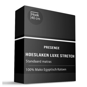 Hoeslaken - Mako Jersey Katoen - 200x200cm - Antraciet - Presence - Dekbed-Discounter.nl
