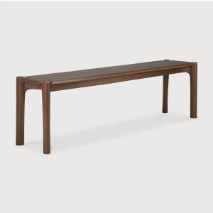 Ethnicraft Eetkamerbank 'PI' Gevernist Teakhout, 166cm, kleur Bruin