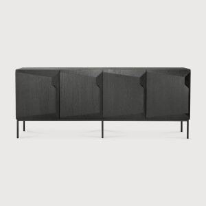 Ethnicraft Dressoir 'Stairs' Gevernist Eikenhout, 200cm, kleur Zwart