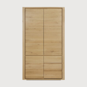 Ethnicraft Kledingkast 'Shadow' Geolied Eikenhout, 200 x 115cm