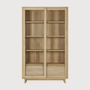 Ethnicraft Vitrinekast 'Wave' Geolied Eikenhout, 183 x 110cm
