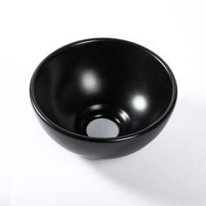 QeramiQ Dely Waskom - 20x20x9cm - keramiek - rond - mat zwart SW1102404