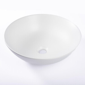 QeramiQ Dely Waskom - 38.5x38.5x14cm - keramiek - rond - mat wit SW1102403