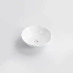 QeramiQ Dely Waskom - 40x40x15cm - rond - keramiek - glans wit SW1102401