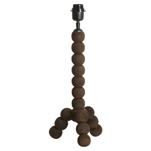 Light & Living Tafellamp 'Veglio' Mangohout, 40cm, kleur Donkerbruin (excl. kap)