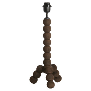 Light & Living Tafellamp 'Veglio' Mangohout, 40cm, kleur Donkerbruin (excl. kap)