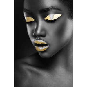 queence Artprint op acrylglas Bastet met de hand ingewerkte bladgoud applicaties (1 stuk)