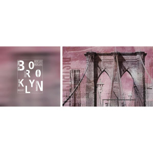 queence Artprint op linnen Brooklyn set van 2 (set)