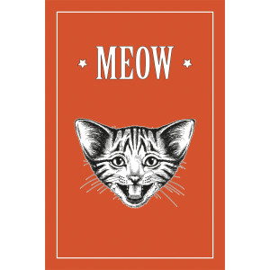 queence Artprint op linnen Kat MEOW