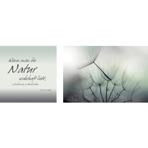 queence Artprint op linnen Naturel set van 2 (set)