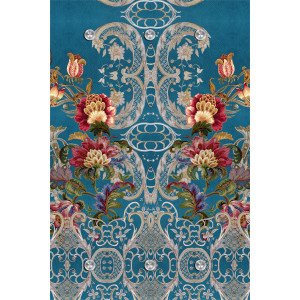 queence Kapstok Bloemen met 6 haken, 80 x 120 cm