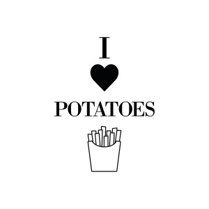 queence Sierobject voor aan de wand I LOVE POTATOES Stalen bord, blikken bord, spreuk, grappig, wanddecoratie, retro, 20x30cm