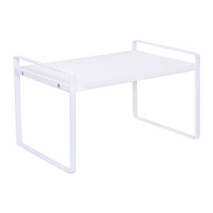 QUVIO Keukenkast organizer - Plankinzet - 31 cm - Metaal - Wit