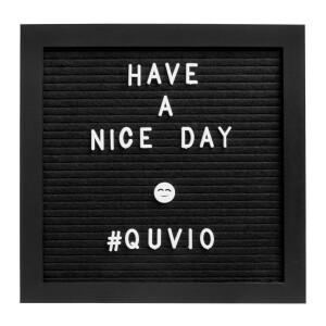QUVIO Letterbord zwart - Inclusief 460 letters, cijfers en symbolen - Hout en vilt