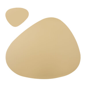 Krumble Placemat en onderzetter set - PU Leer - Goud